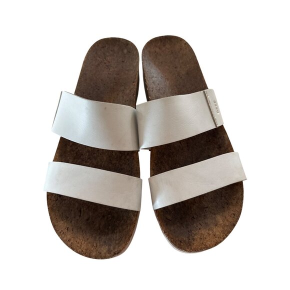 Reef Womens Cushion Vista High Cloud Size 9 Leather Slip On Beach Sandal Cork - Picture 5 of 10